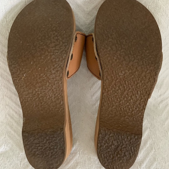 Women’s 7 Vintage 70’s Dr. Scholls Natural Wheat Wooden Exercise Sandals AUSTRIA - Picture 16 of 16